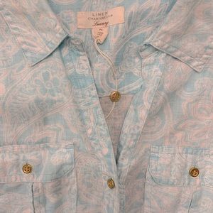 Charter Club Luxury - Linen Button Up - Sz M -NWT
